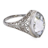 Antique 14k White Gold 1.90ct Aquamarine Ring