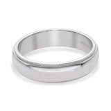 Tiffany and Co. Platinum Classic Milgrain Wedding Band Ring