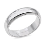 Tiffany and Co. Platinum Classic Milgrain Wedding Band Ring