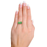14k Yellow Gold Jadeite Jade and Diamond Ring