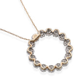 10k Yellow Gold 0.51tcw Diamond Wreath Pendant Necklace