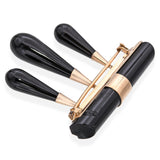 * Antique Victorian 14k Yellow Gold Onyx Bar Brooch
