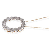 10k Yellow Gold 0.51tcw Diamond Wreath Pendant Necklace