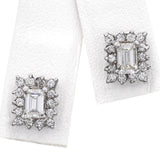 Vintage 14k White Gold 1.08tcw Diamond Stud Earrings