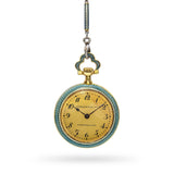 Antique 1900s Tiffany & Co. Guilloche Enamel Pocket Watch Necklace