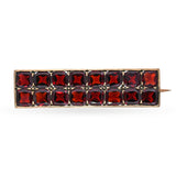 Vintage 10k Yellow Gold 3.25tcw Garnet Brooch
