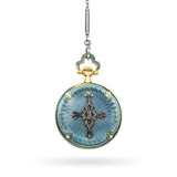 Antique 1900s Tiffany & Co. Guilloche Enamel Pocket Watch Necklace
