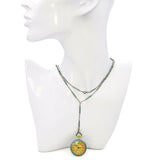 Antique 1900s Tiffany & Co. Guilloche Enamel Pocket Watch Necklace