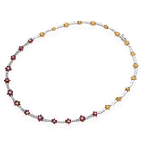 18k Two-Tone Gold 2.34tcw Ruby and 1.98tcw Diamond Floral Necklace