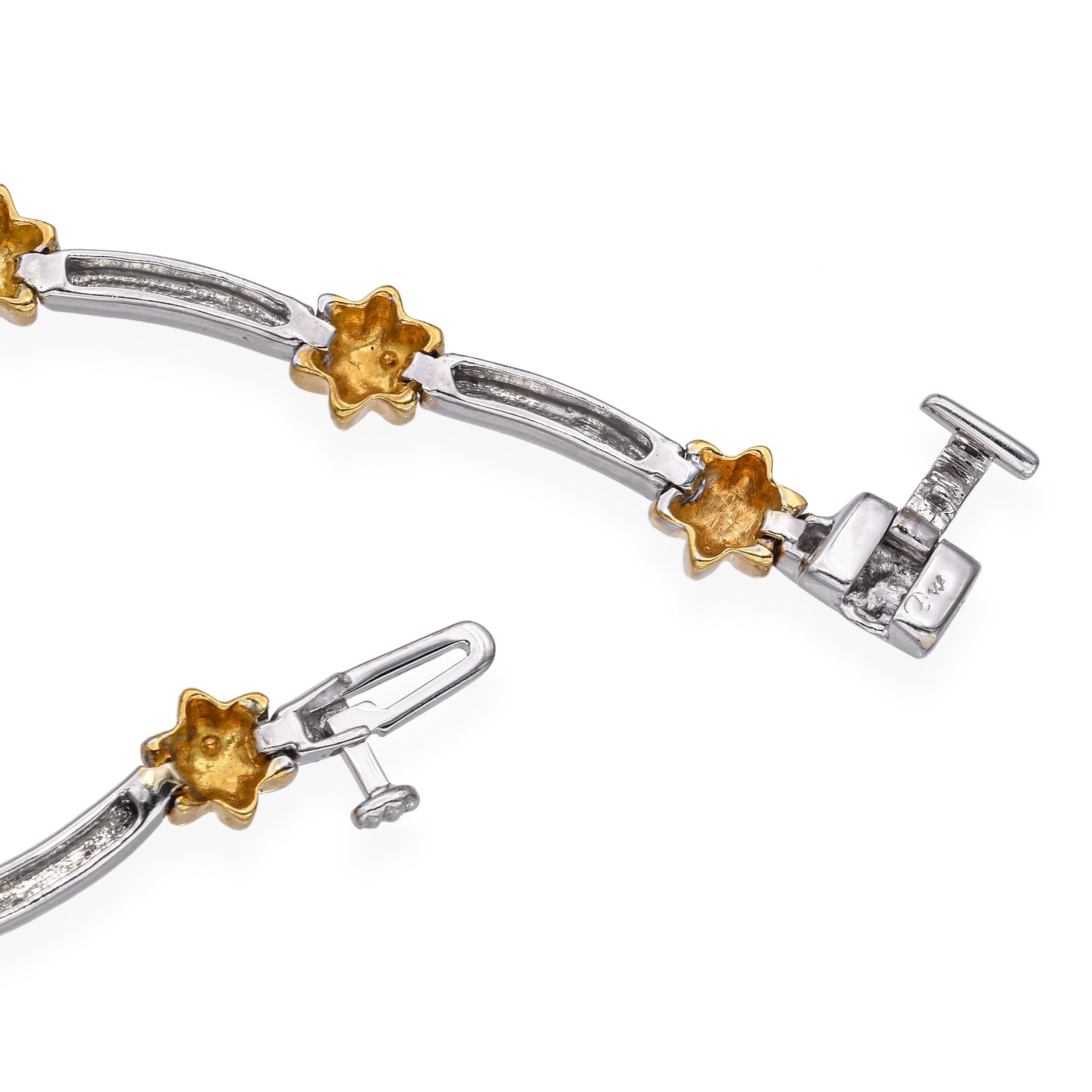 18k Two-Tone Gold 2.34tcw Ruby and 1.98tcw Diamond Floral Necklace