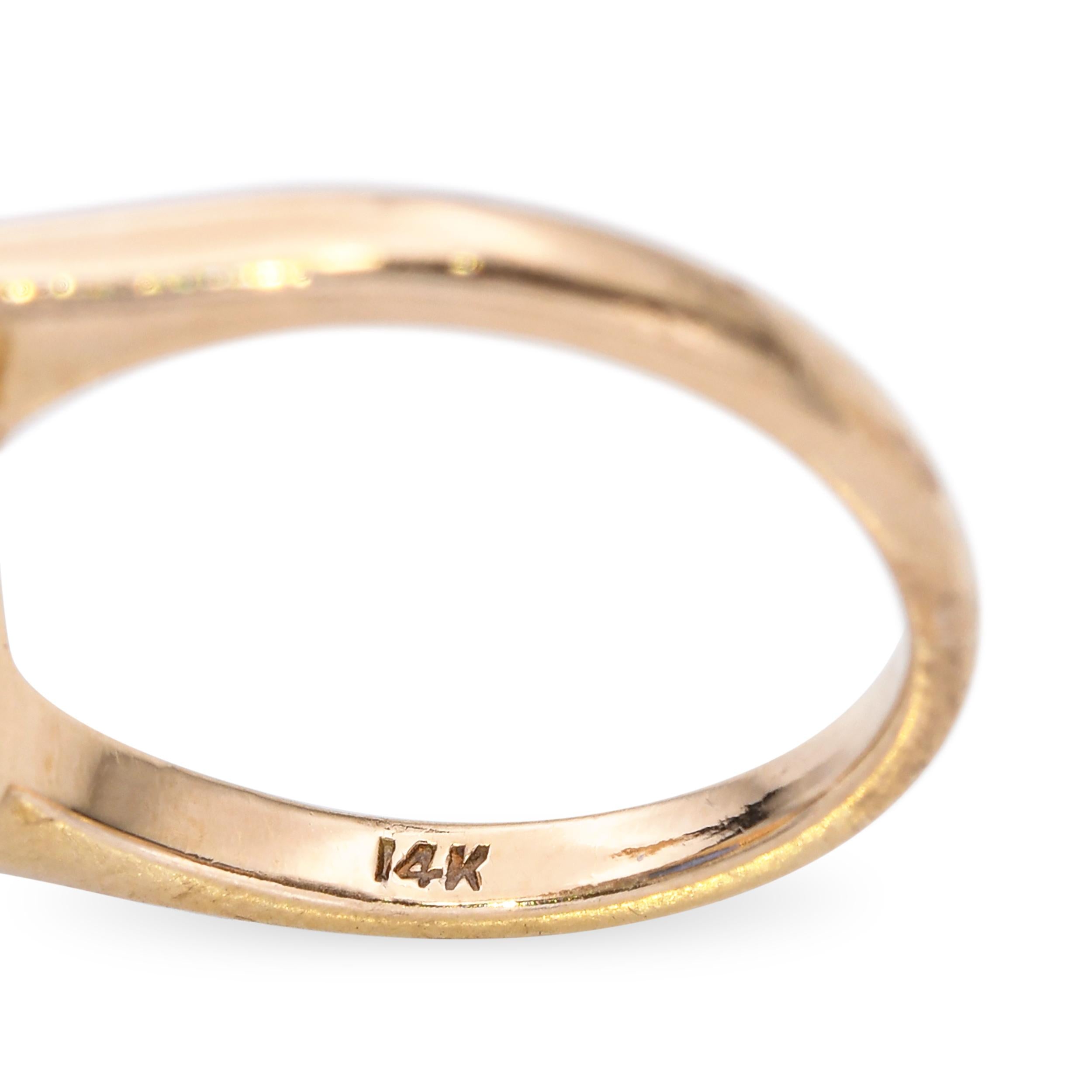 Vintage 14k Two Tone Gold 4.80ct Synthetic Sapphire & 1.12tcw Diamond Ring