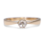 Vintage 14k Yellow Gold 0.25ct Rose Cut Diamond Ring