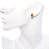 Vintage 14K Yellow Gold 1.57ct Citrine Stud Earrings