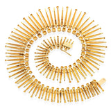Vintage Ilias Lalaounis 18k Yellow Gold Graduated Spike Necklace