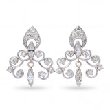 Vintage 14k White Gold Chandelier 1.72tcw Diamond Earrings