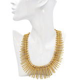 Vintage Ilias Lalaounis 18k Yellow Gold Graduated Spike Necklace
