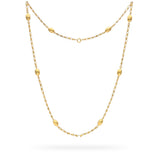Antique 18k Yellow Gold Station Necklace