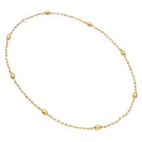 Antique 18k Yellow Gold Station Necklace