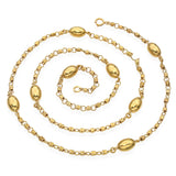 Antique 18k Yellow Gold Station Necklace