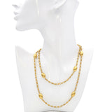 Antique 18k Yellow Gold Station Necklace