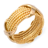 Tiffany & Co. Schlumberger 18k Yellow Gold 6-Row 'X' Ring