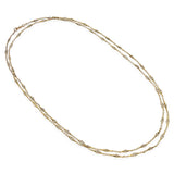 Antique 18k Yellow Gold 64" Pocket Watch Chain Necklace