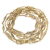 Antique 18k Yellow Gold 64" Pocket Watch Chain Necklace