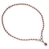 14k Yellow Gold Ruby and Diamond Necklace