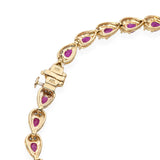 14k Yellow Gold Ruby and Diamond Necklace