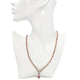 14k Yellow Gold Ruby and Diamond Necklace