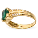 Vintage H. Stern 18k Yellow Gold Emerald and Diamond Jewelry Set