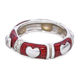 18k White Gold Hidalgo Enamel Diamond Heart Ring