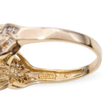 Vintage 14k Yellow Gold 1.01ct Emerald and Diamond Ring