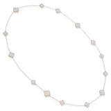 14k Two-tone Gold 13.65tcw H VS Diamond Alhambra Necklace
