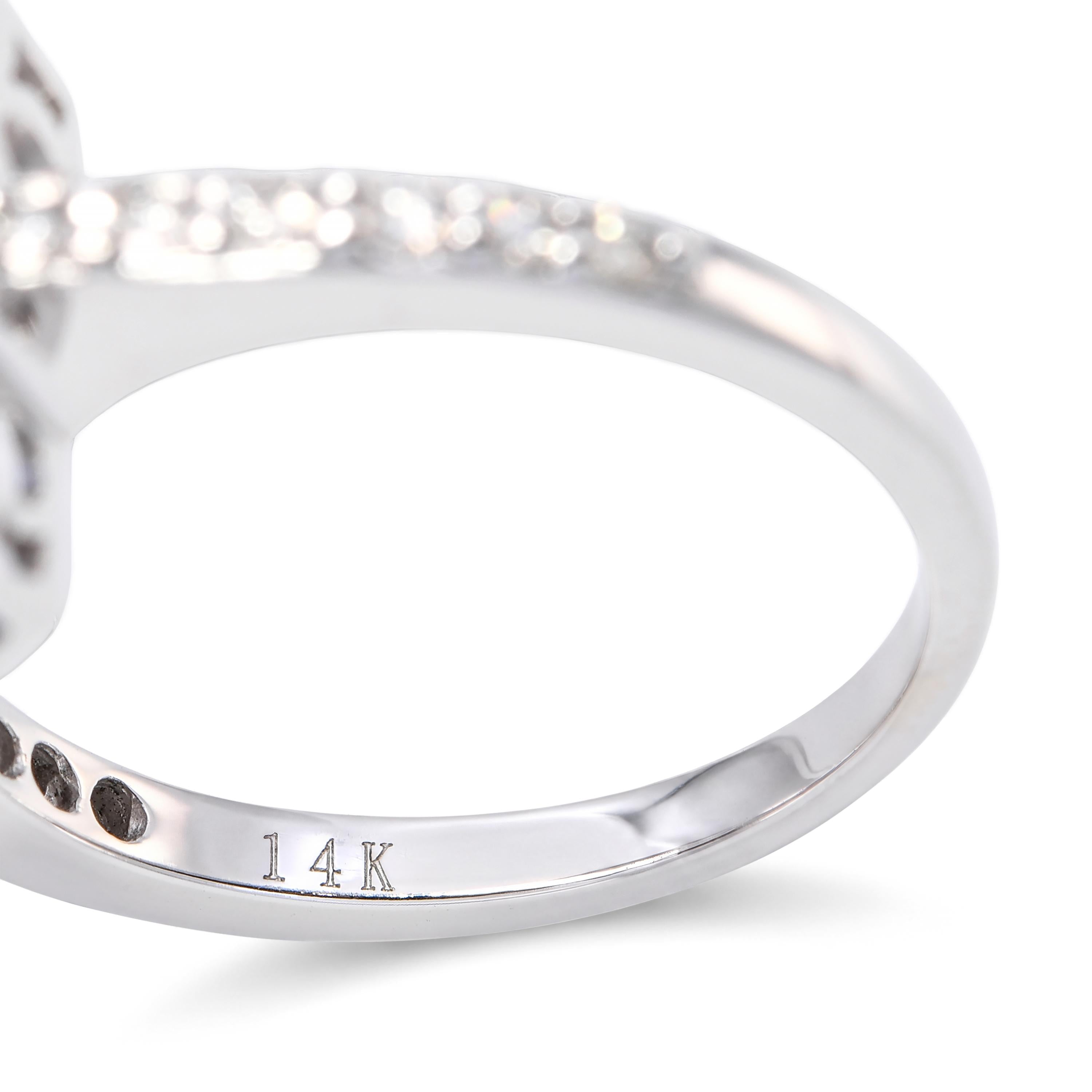 14k White Gold 4.09ct Tanzanite and Diamond Ring