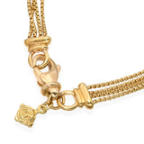 David Yurman 18k Yellow Gold Diamond Pearl Pendant Multistrand Necklace