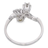 Vintage 18k White Gold 1.75tcw Yellow Old Euro Diamond Statement Ring