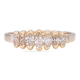 Vintage 14k Yellow Gold Marquise Diamond Ring