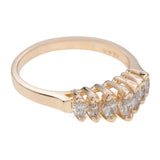 Vintage 14k Yellow Gold Marquise Diamond Ring