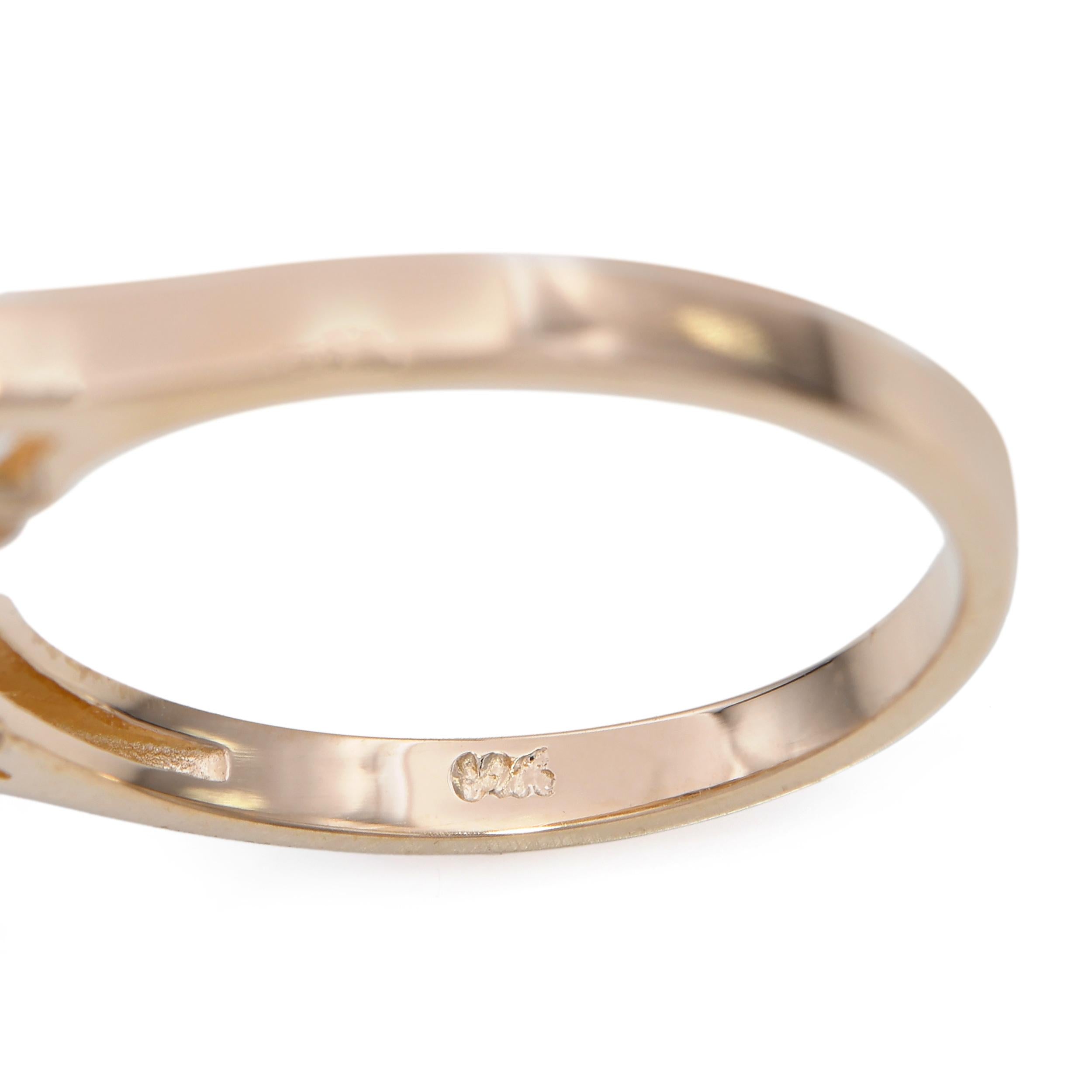 Vintage 14k Yellow Gold Marquise Diamond Ring