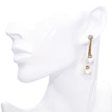 David Yurman 18k Yellow Gold Diamond and Pearl Dangle Earrings