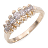 Vintage 14k Yellow Gold Marquise Diamond Ring