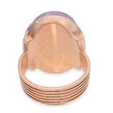 Antique Neoclassical Rose Gold Carved Agate Athena Goddess of War Cameo Ring