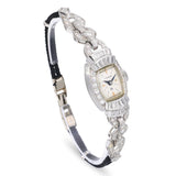 Art Deco Platinum Hamilton 1.08tcw Diamond Women's Cocktail Watch