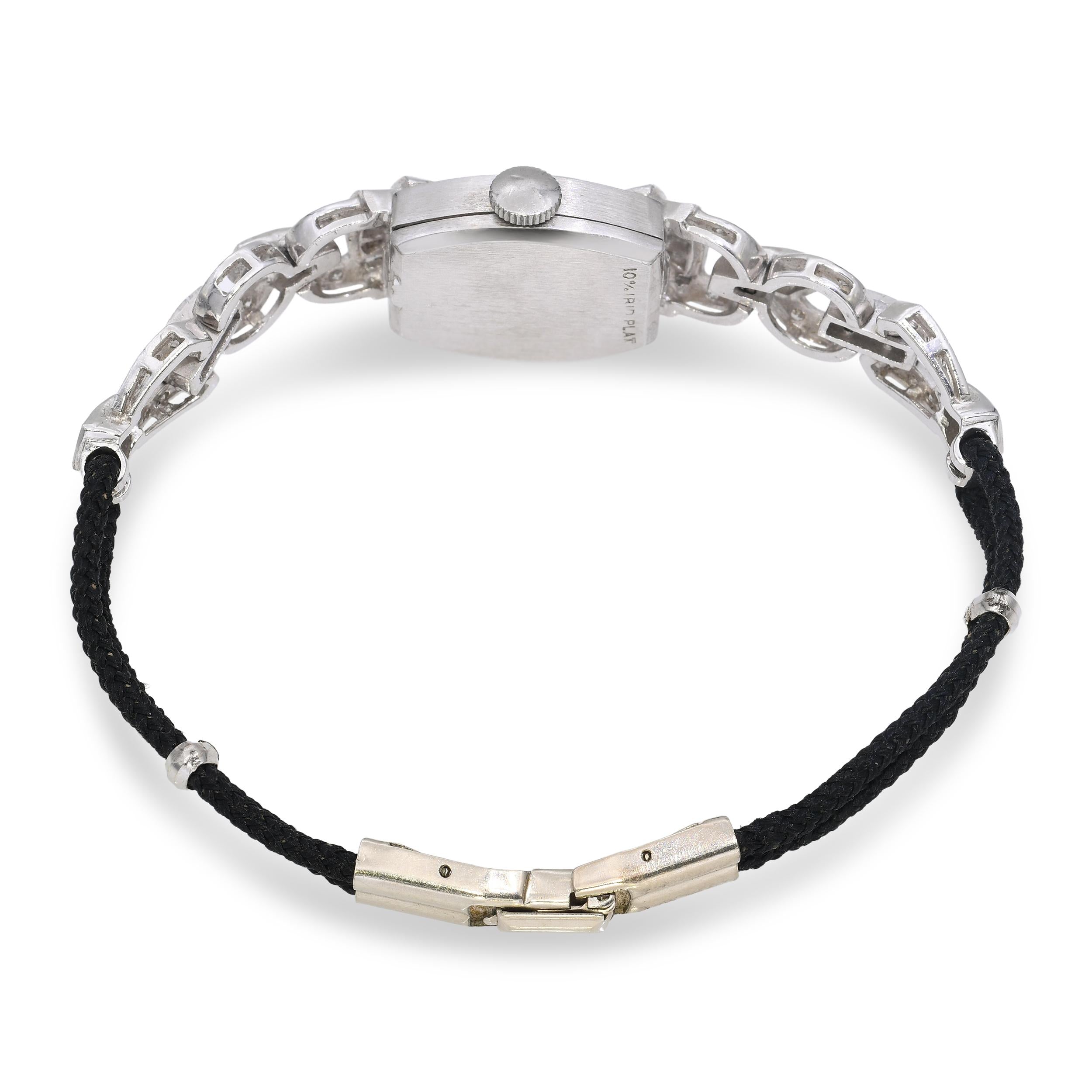 Art Deco Platinum Hamilton 1.08tcw Diamond Women's Cocktail Watch