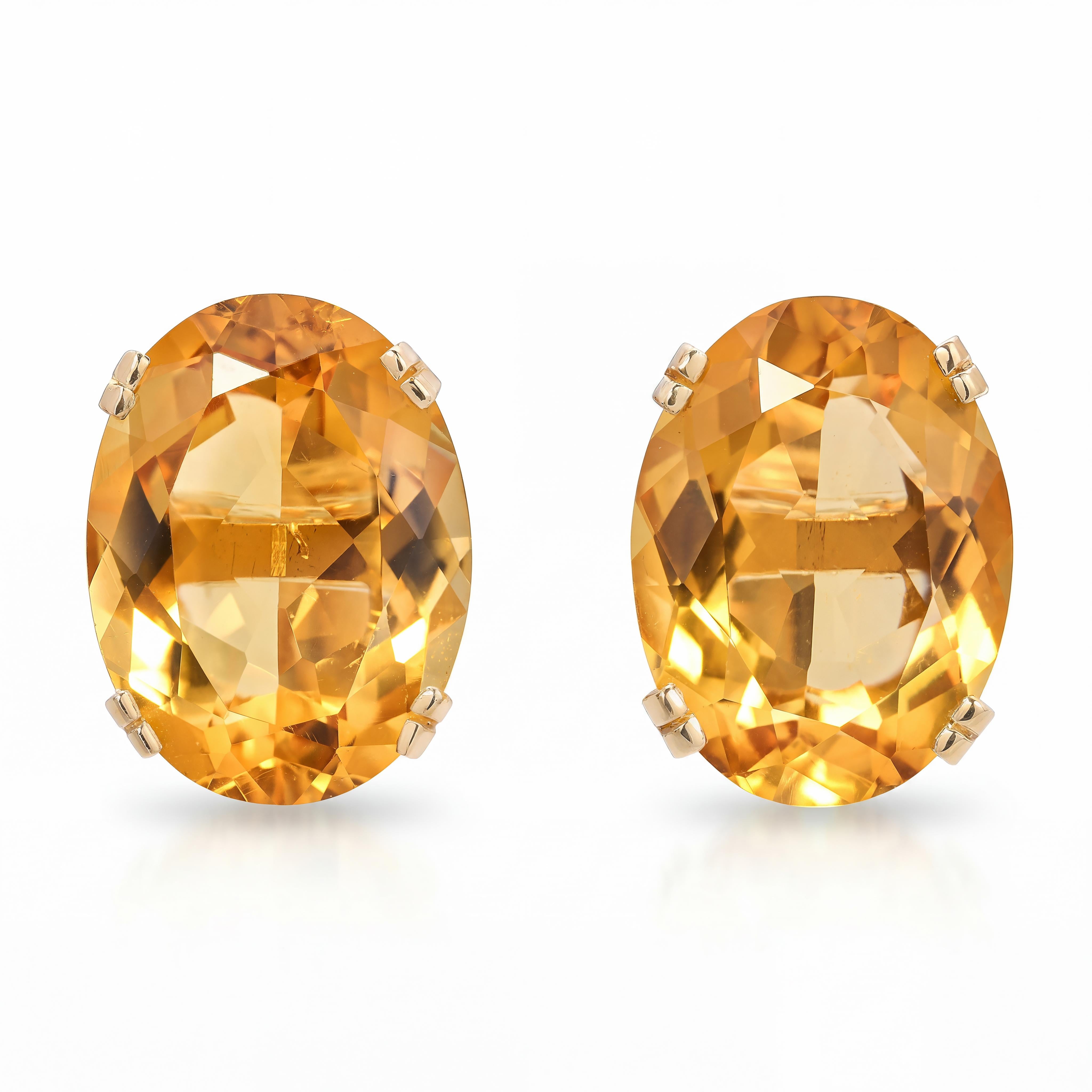 14k Yellow Gold Pucci 56.4tcw Citrine Cufflinks