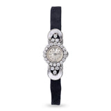 Vintage 18k White Gold Jaeger LeCoultre Diamond Backwind Ladies Watch