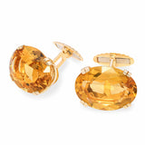 14k Yellow Gold Pucci 56.4tcw Citrine Cufflinks