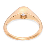 18k Satin Yellow Gold GIA 0.78ct H Internally Flawless Diamond Engagement Ring