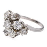 Vintage Louis J. Meyer Platinum 2.20ct Diamond Cluster Ring